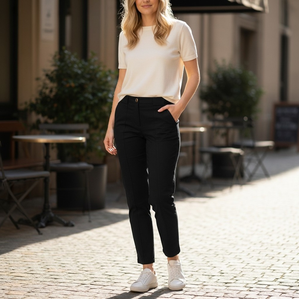 Ruby Rd Petite Black On Safari Ankle Pants 10P New With Tags 57900 J2 Stretch